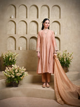 Load image into Gallery viewer, Beige V Collar Jacket Shoulder Kali Kurta Set
