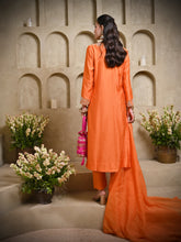Load image into Gallery viewer, Orange Paisley Kurta Set
