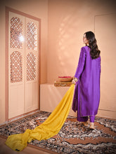 Load image into Gallery viewer, Purple Flower Kurta Set
