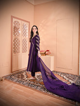 Load image into Gallery viewer, Deep Purple Angrakha Kurta Set
