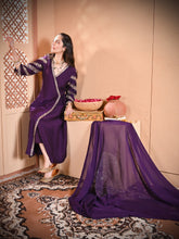 Load image into Gallery viewer, Deep Purple Angrakha Kurta Set
