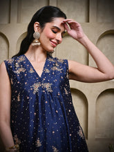 Load image into Gallery viewer, Navy Blue Handkerchief Dress Set
