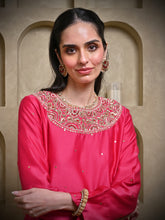 Load image into Gallery viewer, Hot Pink Straight Kurta With Dhoti Set
