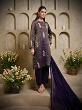 Load image into Gallery viewer, Deep Purple Stripe Keri Kurta Set
